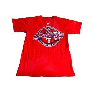 Texas Rangers Shirt Womens Medium West Division Champions MLB‎ Baseball 2010